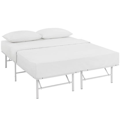 Horizon Full Stainless Steel Bed Frame, White, Metal 12258