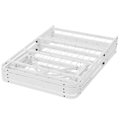 Horizon Full Stainless Steel Bed Frame, White, Metal 12258