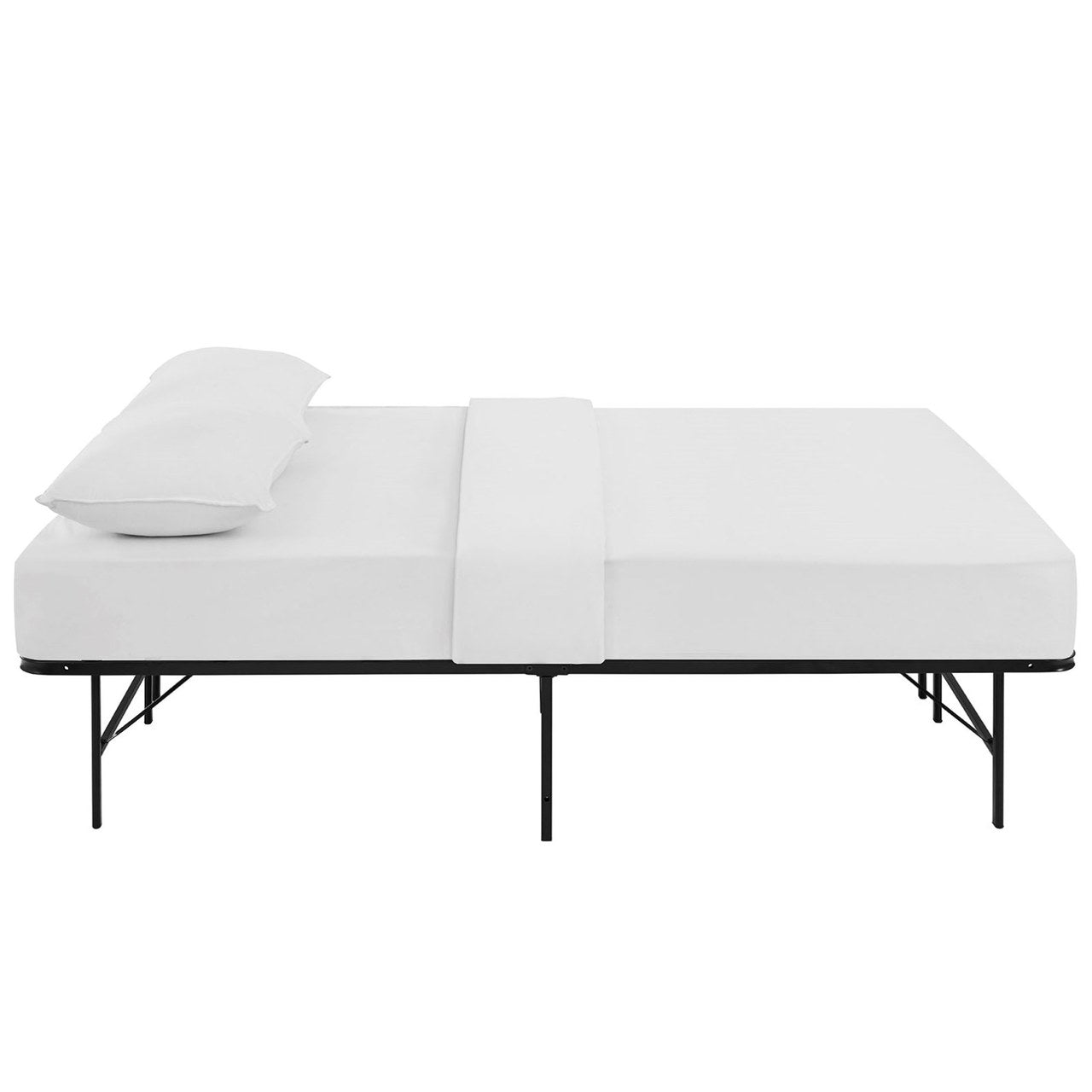 Horizon Queen Stainless Steel Bed Frame, Brown, Metal 12260