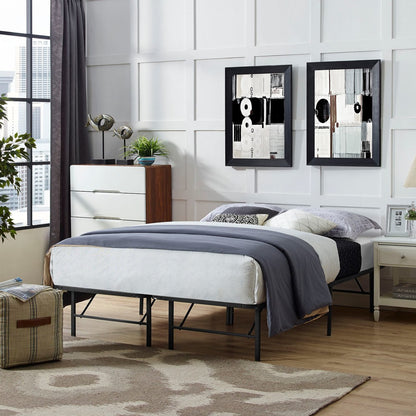 Horizon Queen Stainless Steel Bed Frame, Brown, Metal 12260