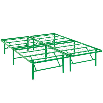 Horizon Queen Stainless Steel Bed Frame, Green, Metal 12261