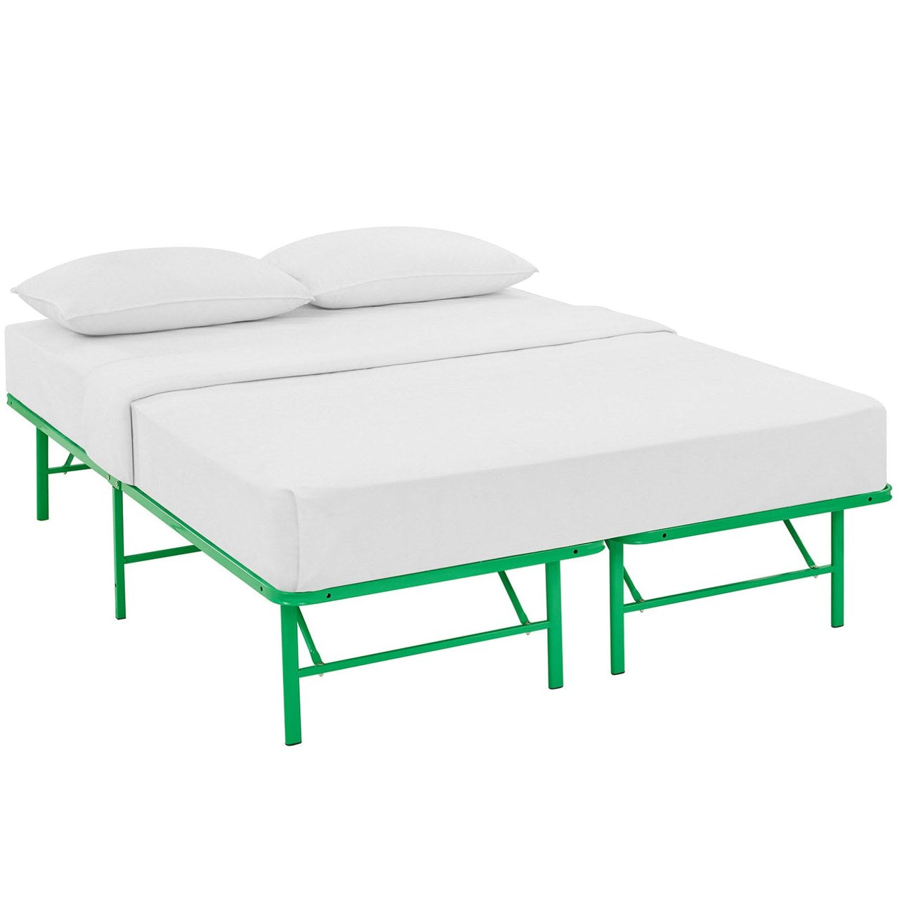Horizon Queen Stainless Steel Bed Frame, Green, Metal 12261