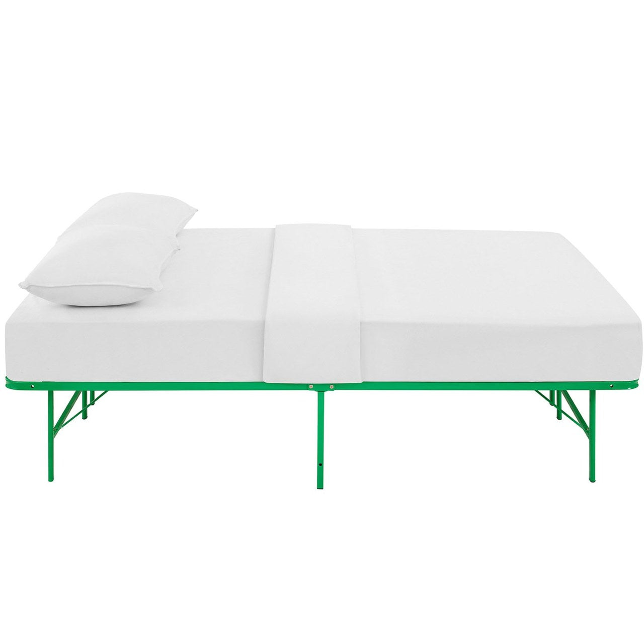 Horizon Queen Stainless Steel Bed Frame, Green, Metal 12261