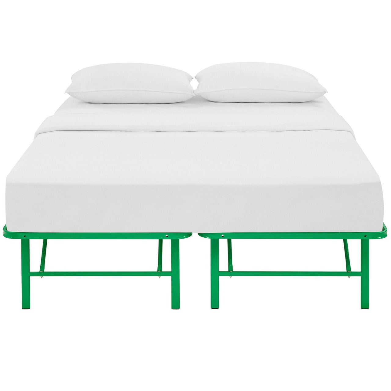 Horizon Queen Stainless Steel Bed Frame, Green, Metal 12261