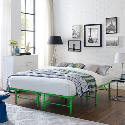 Horizon Queen Stainless Steel Bed Frame, Green, Metal 12261