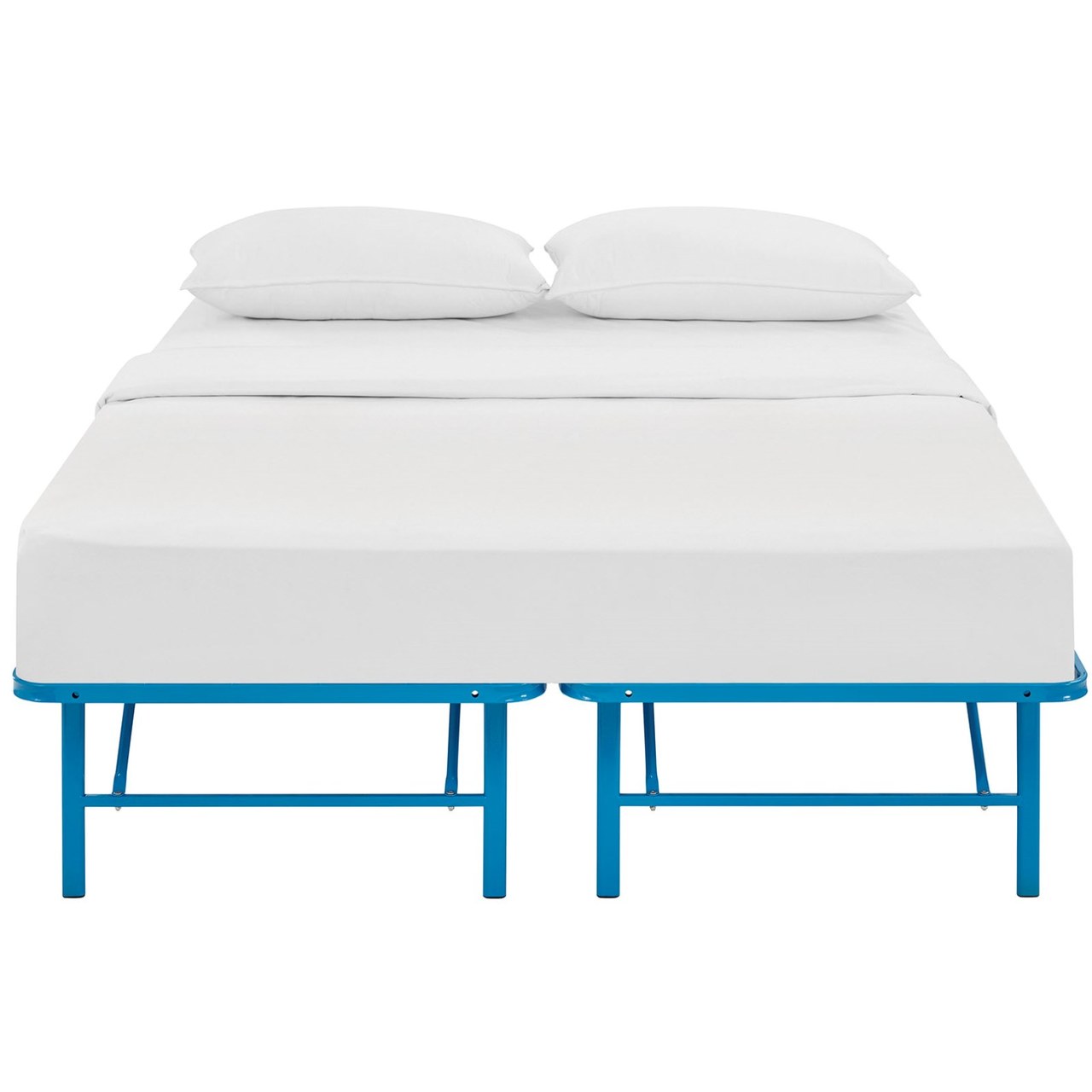 Horizon Queen Stainless Steel Bed Frame, Blue, Metal 12263