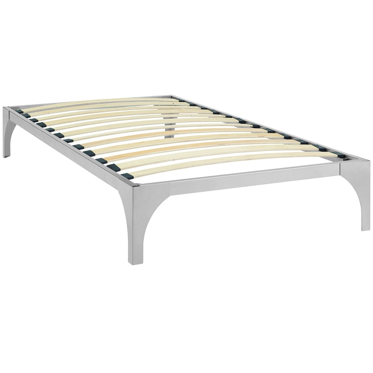 Ollie Twin Bed Frame, Silver, Metal 12274