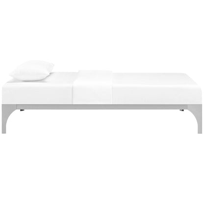 Ollie Twin Bed Frame, Silver, Metal 12274