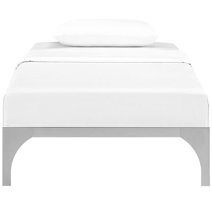 Ollie Twin Bed Frame, Silver, Metal 12274