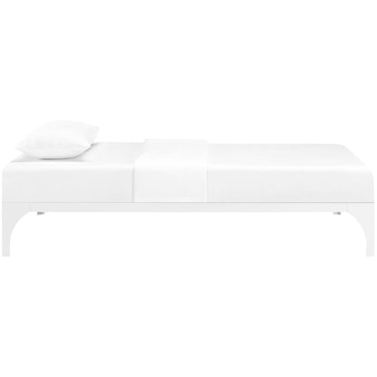 Ollie Twin Bed Frame, White, Metal 12275