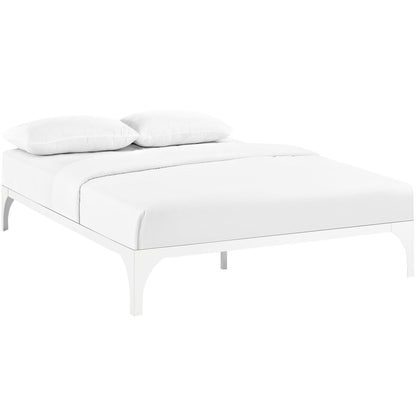 Ollie Queen Bed Frame, White, Metal 12284