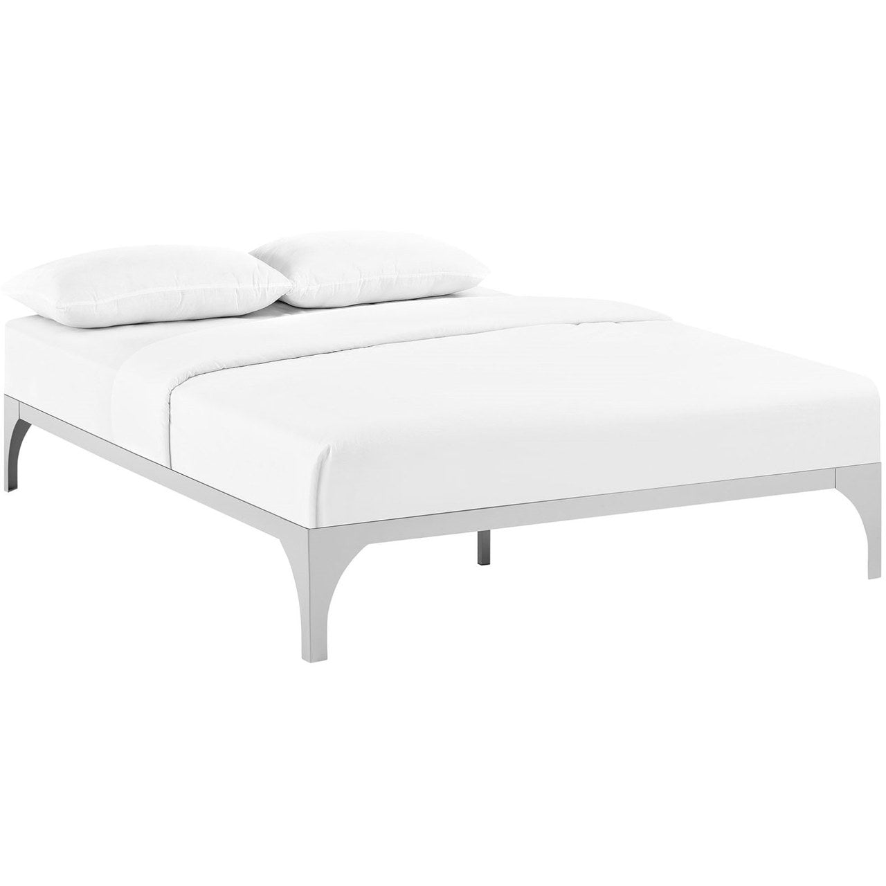 Ollie King Bed Frame, Silver, Metal 12287