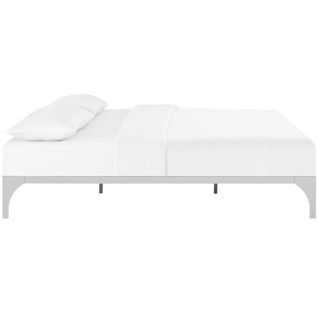 Ollie King Bed Frame, Silver, Metal 12287