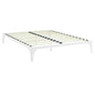 Ollie King Bed Frame, White, Metal 12288