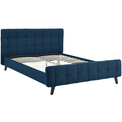 Ophelia Queen Fabric Bed, Navy, Fabric 12357