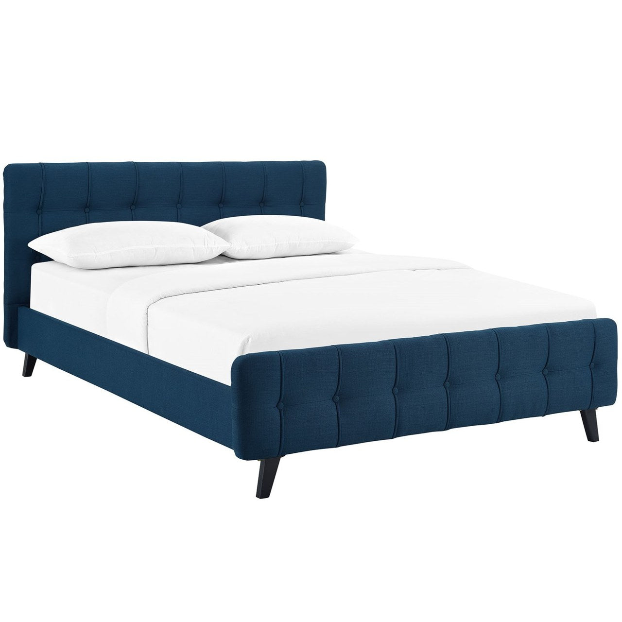 Ophelia Queen Fabric Bed, Navy, Fabric 12357