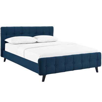 Ophelia Queen Fabric Bed, Navy, Fabric 12357