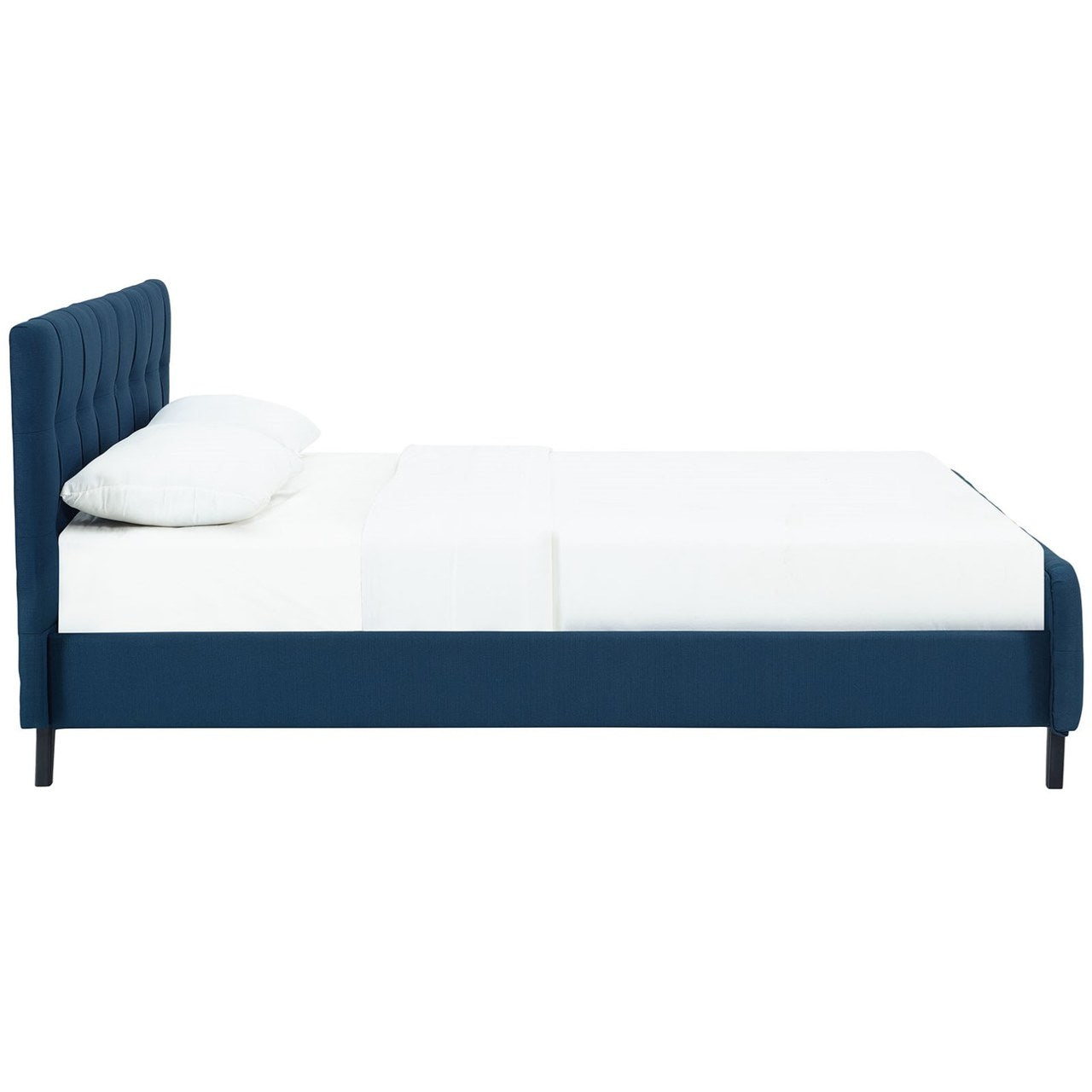 Ophelia Queen Fabric Bed, Navy, Fabric 12357