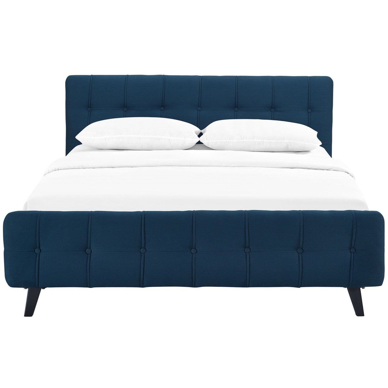 Ophelia Queen Fabric Bed, Navy, Fabric 12357