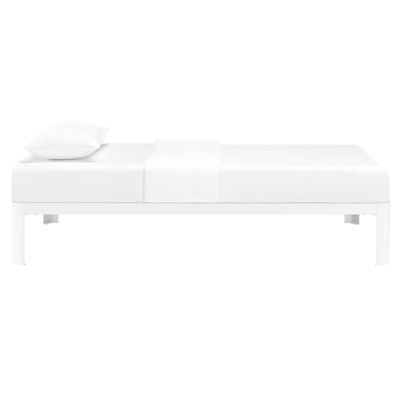 Corinne Twin Bed Frame, White, Metal 12363