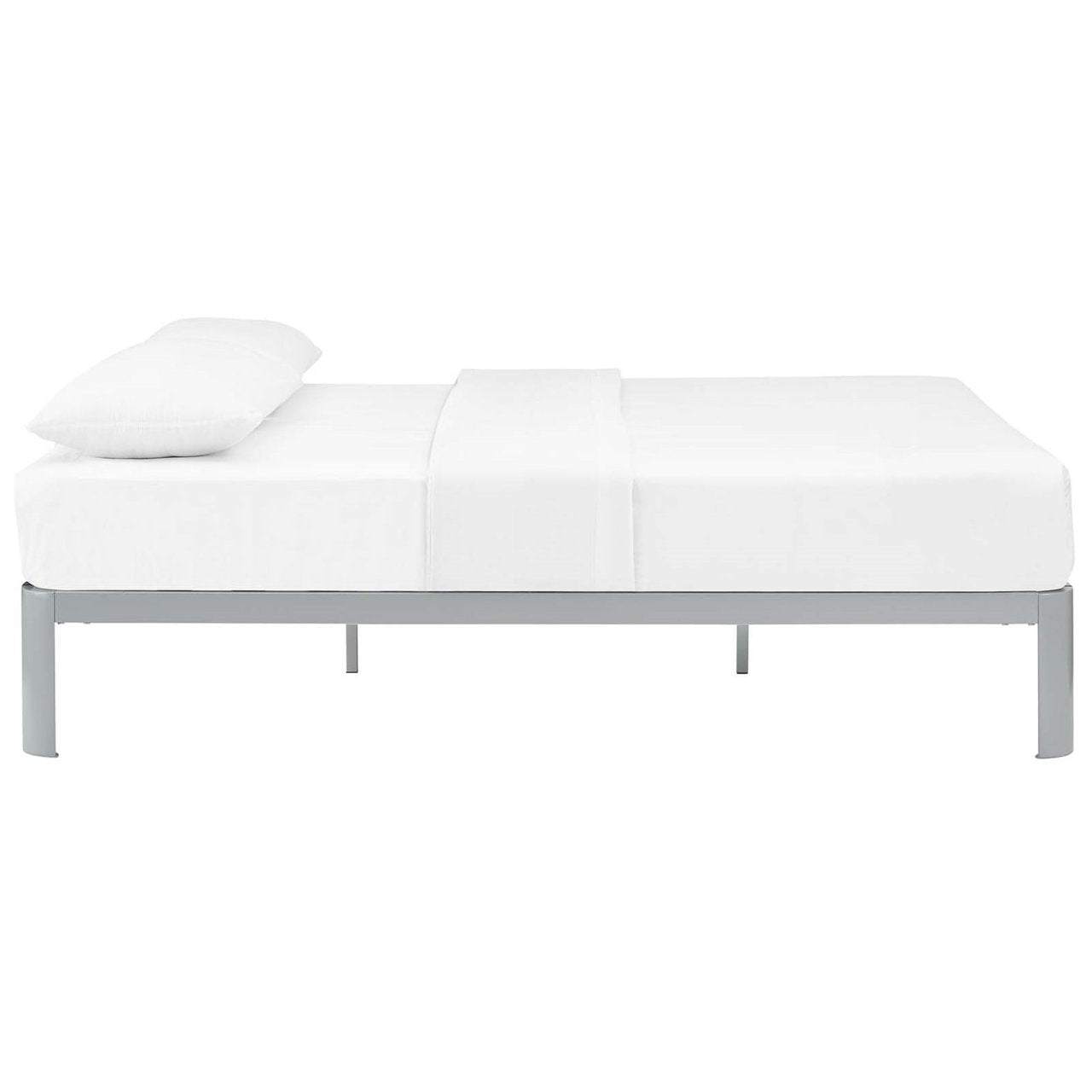 Corinne Full Bed Frame, Grey, Metal 12365