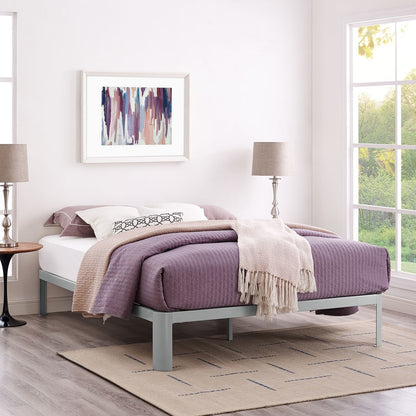 Corinne Queen Bed Frame, Grey, Metal 12368
