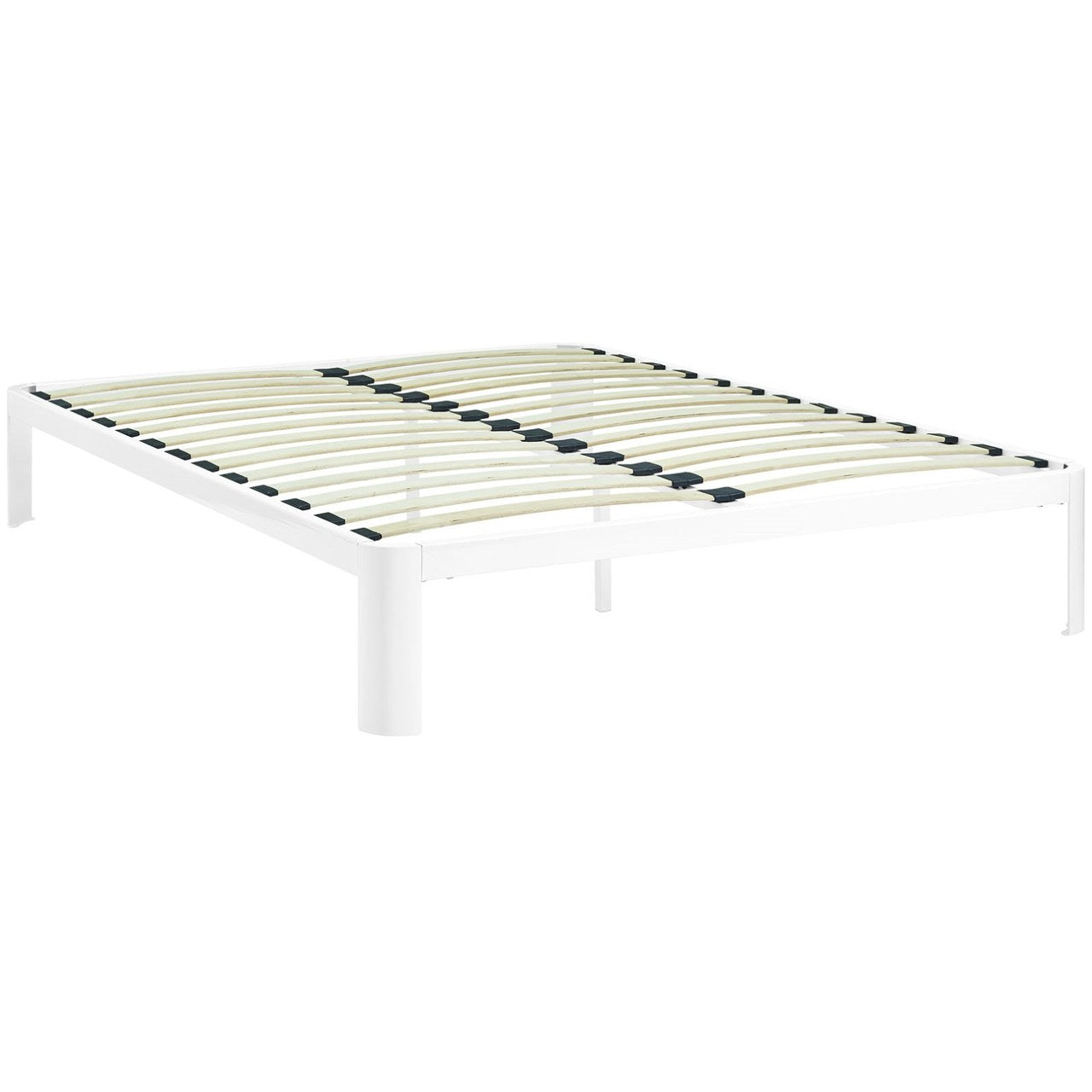 Corinne Queen Bed Frame, White, Metal 12369