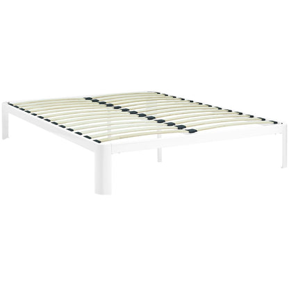 Corinne Queen Bed Frame, White, Metal 12369