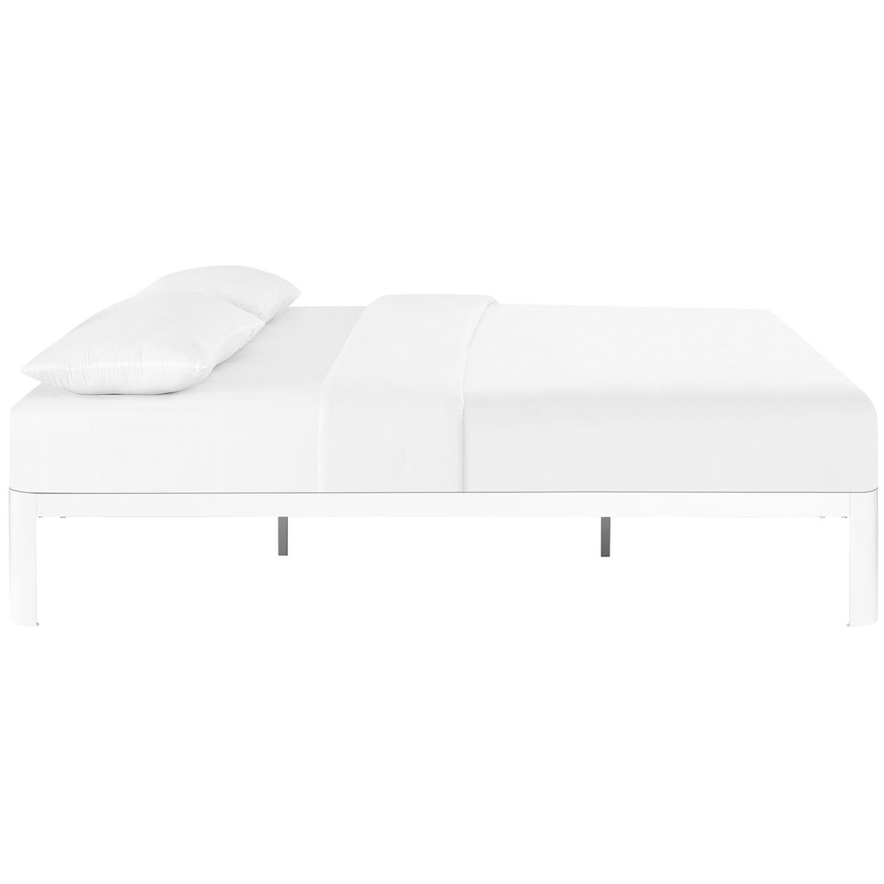 Corinne Queen Bed Frame, White, Metal 12369