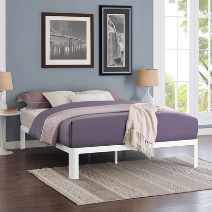 Corinne Queen Bed Frame, White, Metal 12369