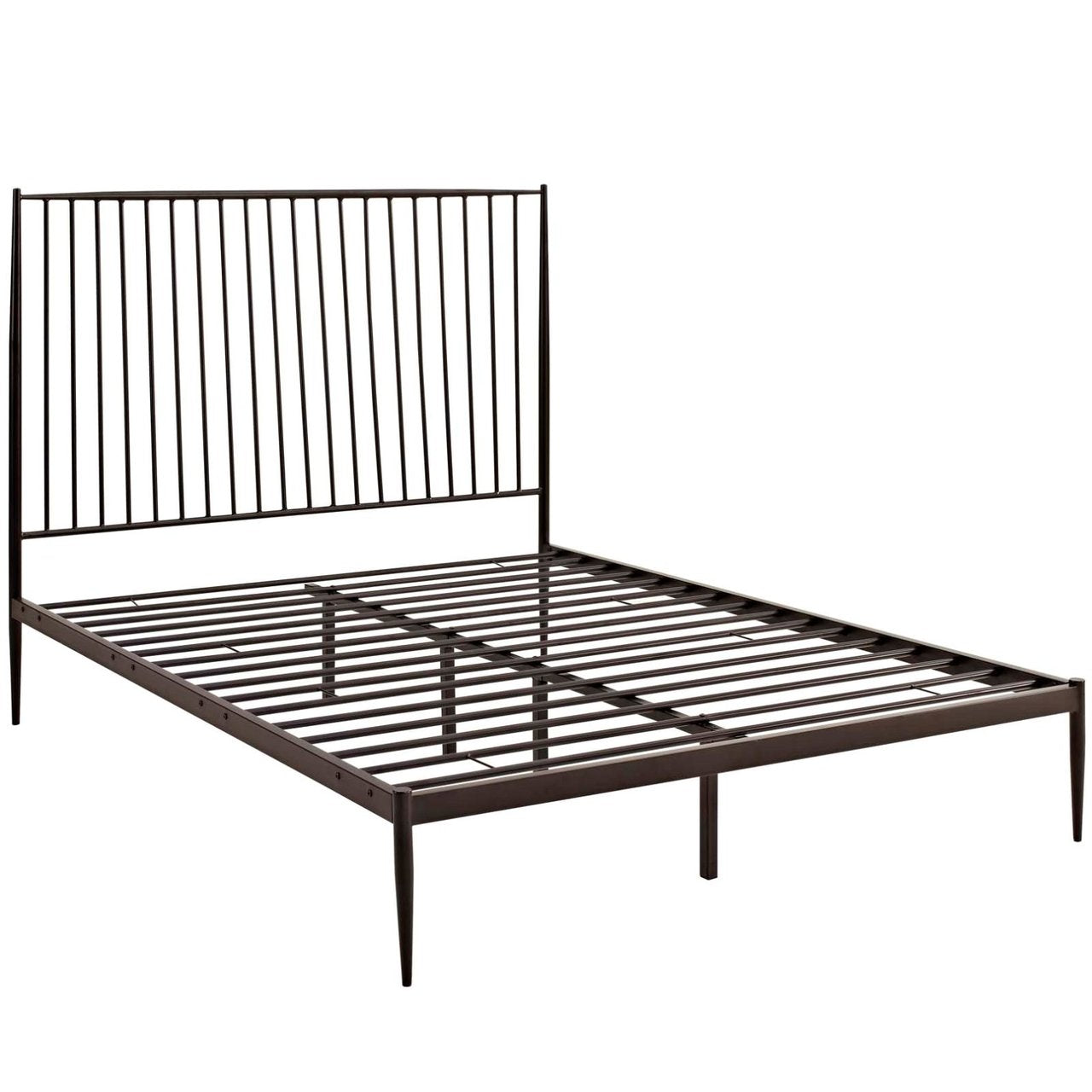 Annika Queen Platform Bed, Brown, Metal 12385