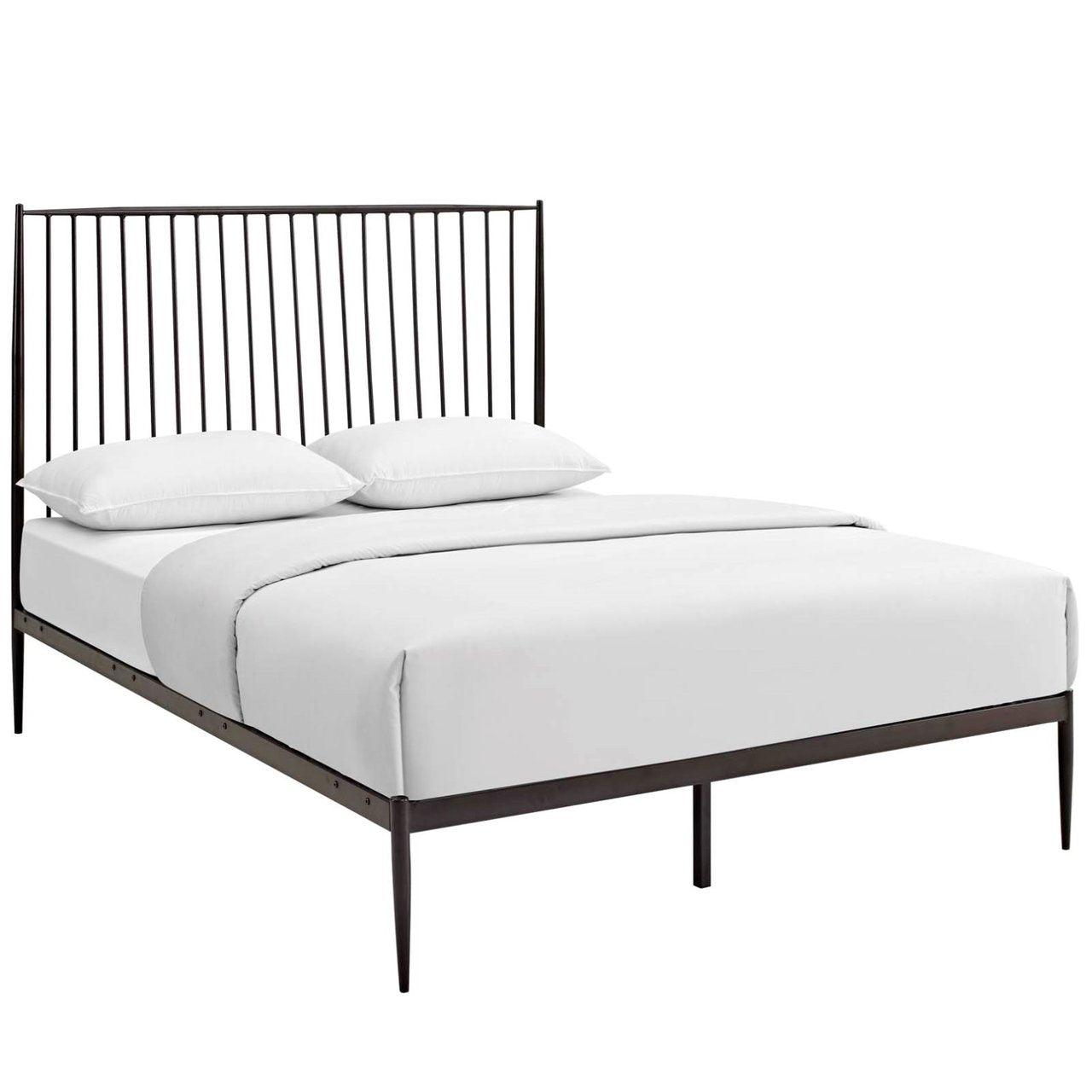 Annika Queen Platform Bed, Brown, Metal 12385