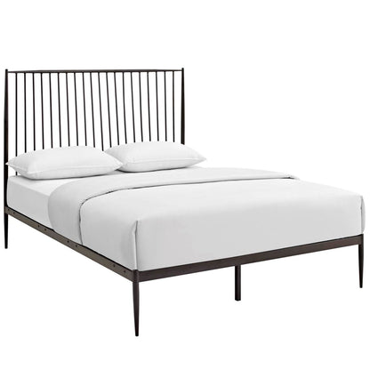 Annika Queen Platform Bed, Brown, Metal 12385