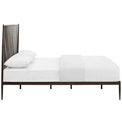 Annika Queen Platform Bed, Brown, Metal 12385