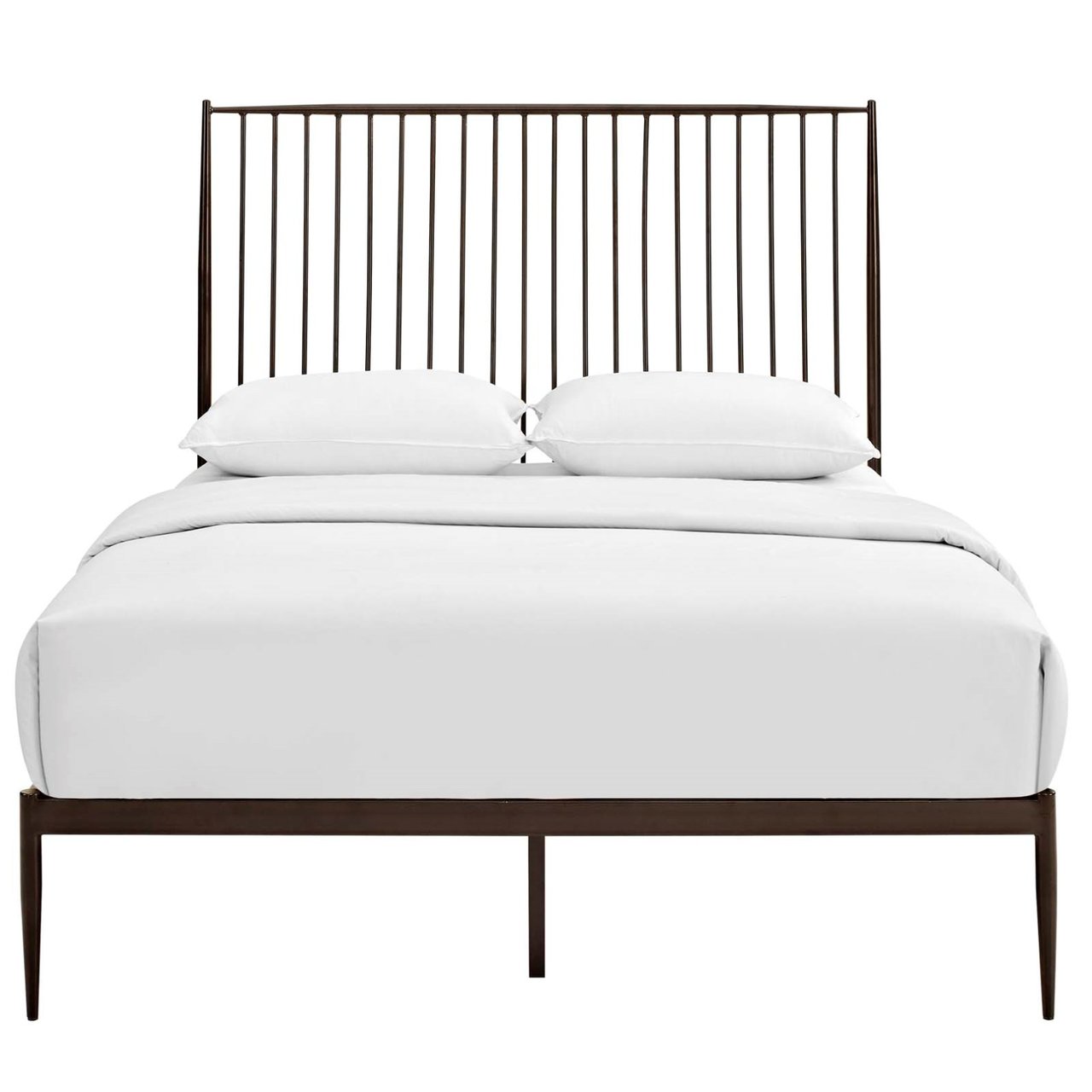 Annika Queen Platform Bed, Brown, Metal 12385