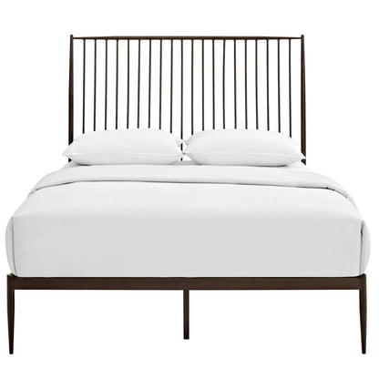 Annika Queen Platform Bed, Brown, Metal 12385