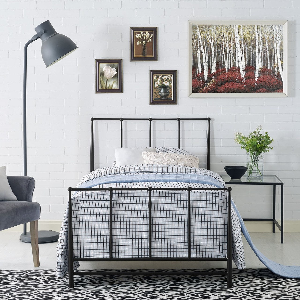 Estate Twin Bed, Brown, Metal 12388