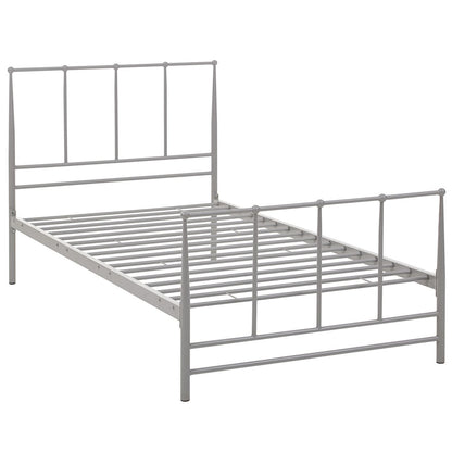 Estate Twin Bed, Grey, Metal 12389