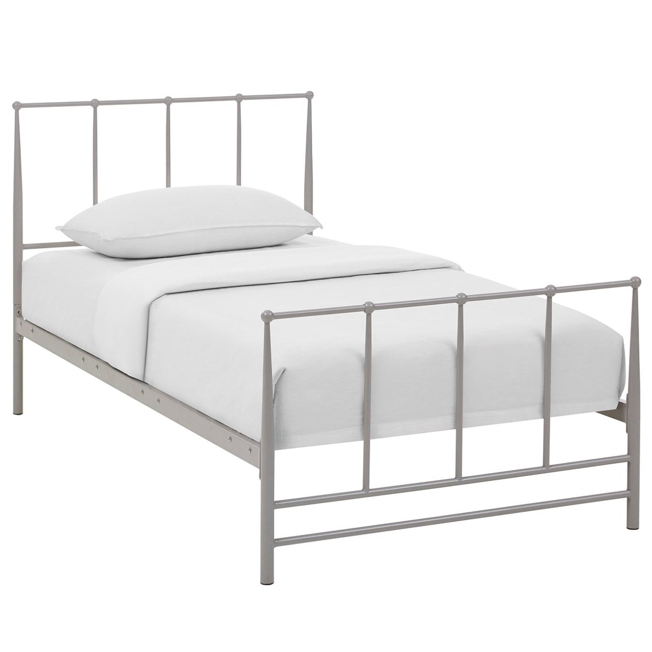 Estate Twin Bed, Grey, Metal 12389