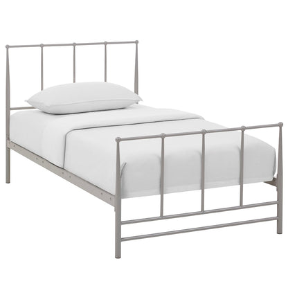 Estate Twin Bed, Grey, Metal 12389