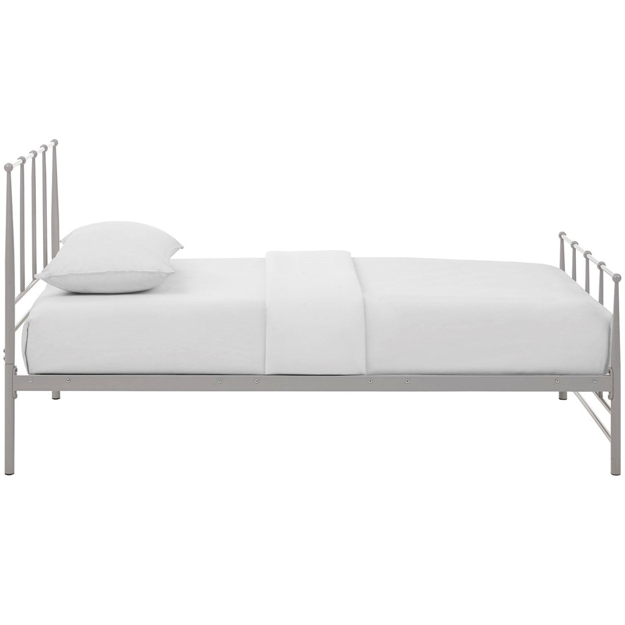 Estate Twin Bed, Grey, Metal 12389