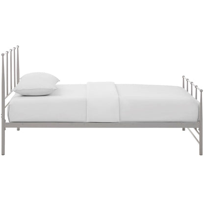 Estate Twin Bed, Grey, Metal 12389