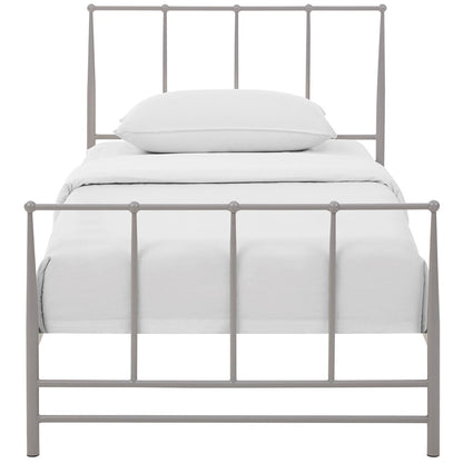 Estate Twin Bed, Grey, Metal 12389