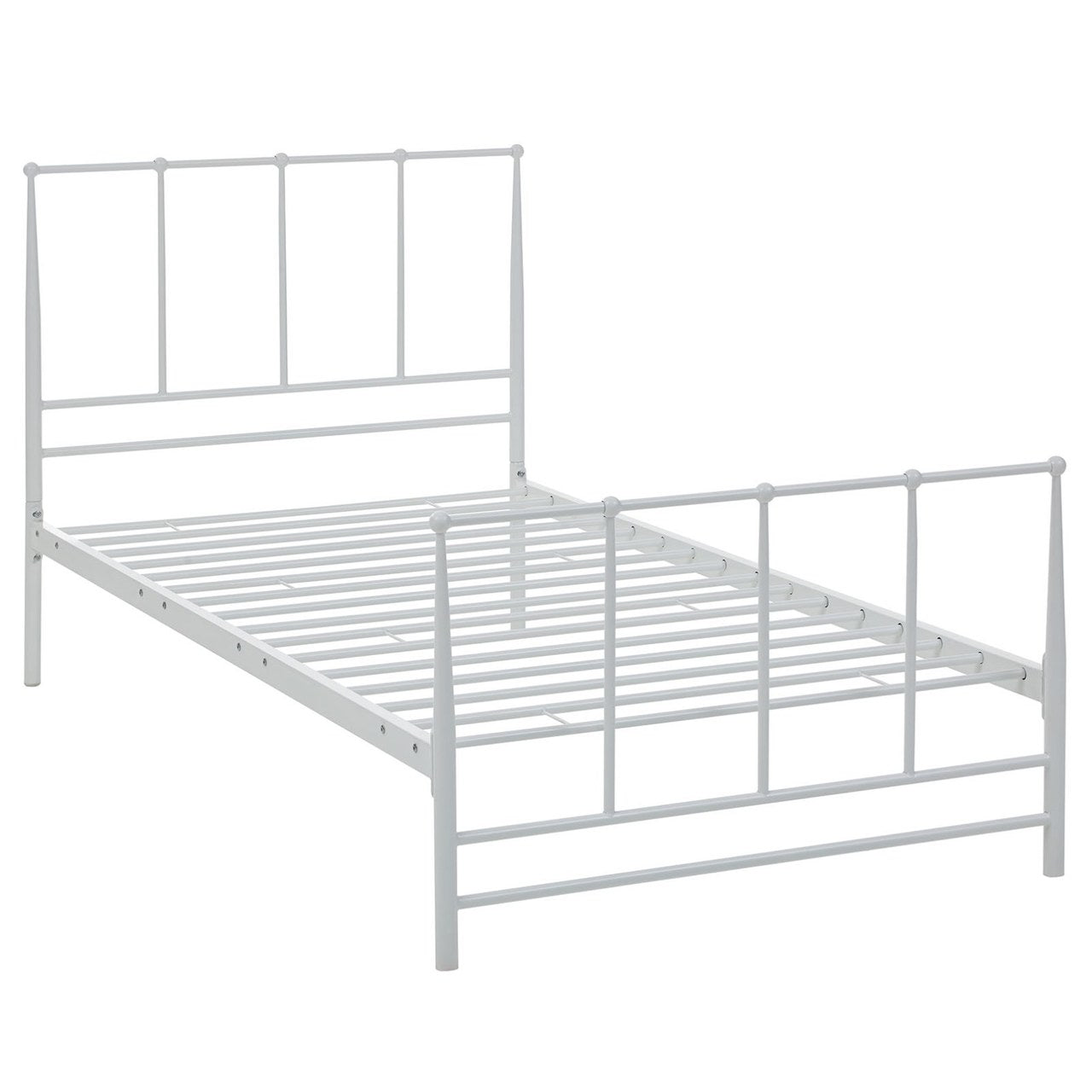 Estate Twin Bed, White, Metal 12390