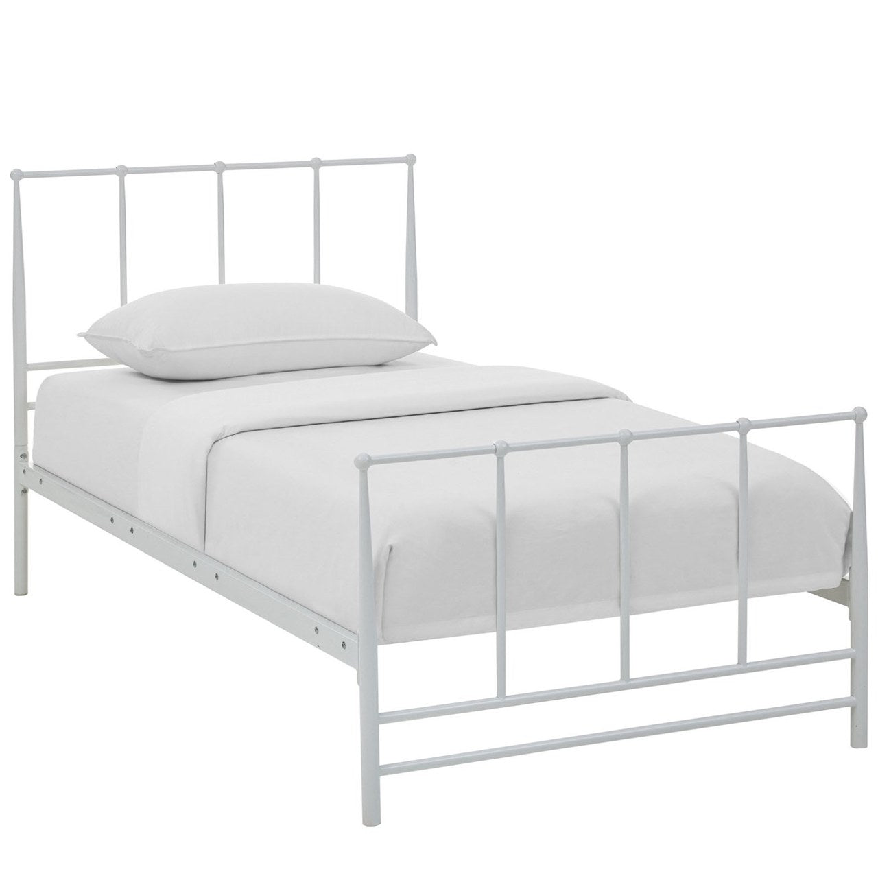Estate Twin Bed, White, Metal 12390