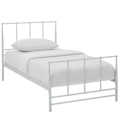 Estate Twin Bed, White, Metal 12390