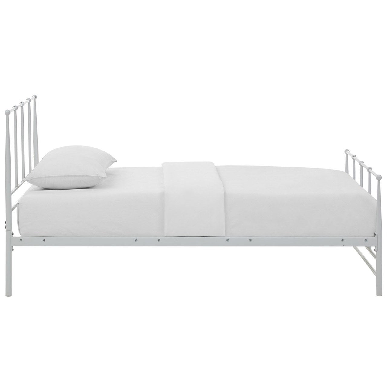 Estate Twin Bed, White, Metal 12390