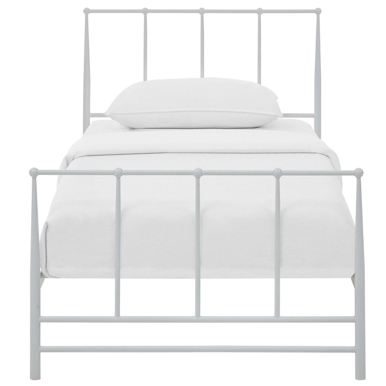 Estate Twin Bed, White, Metal 12390