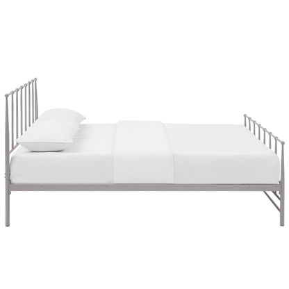 Estate Full Bed, Grey, Metal 12392