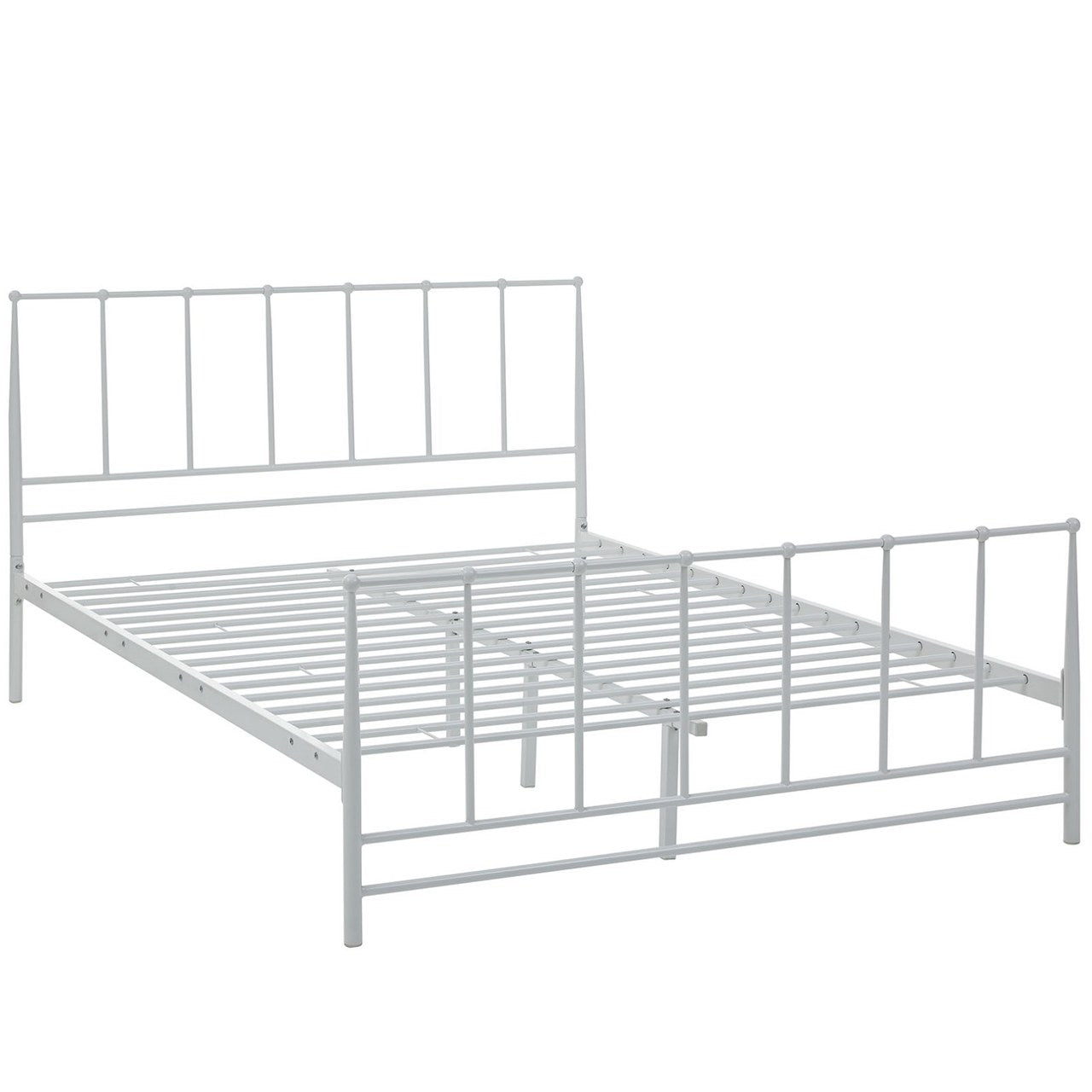 Estate Full Bed, White, Metal 12393